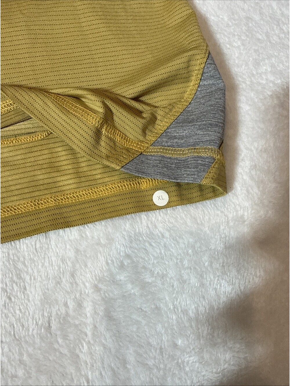 Lululemon Metal Vent Tech Shirt Men's XL Yellow Grey Short Sleeve Training Top - Picture 2 of 7